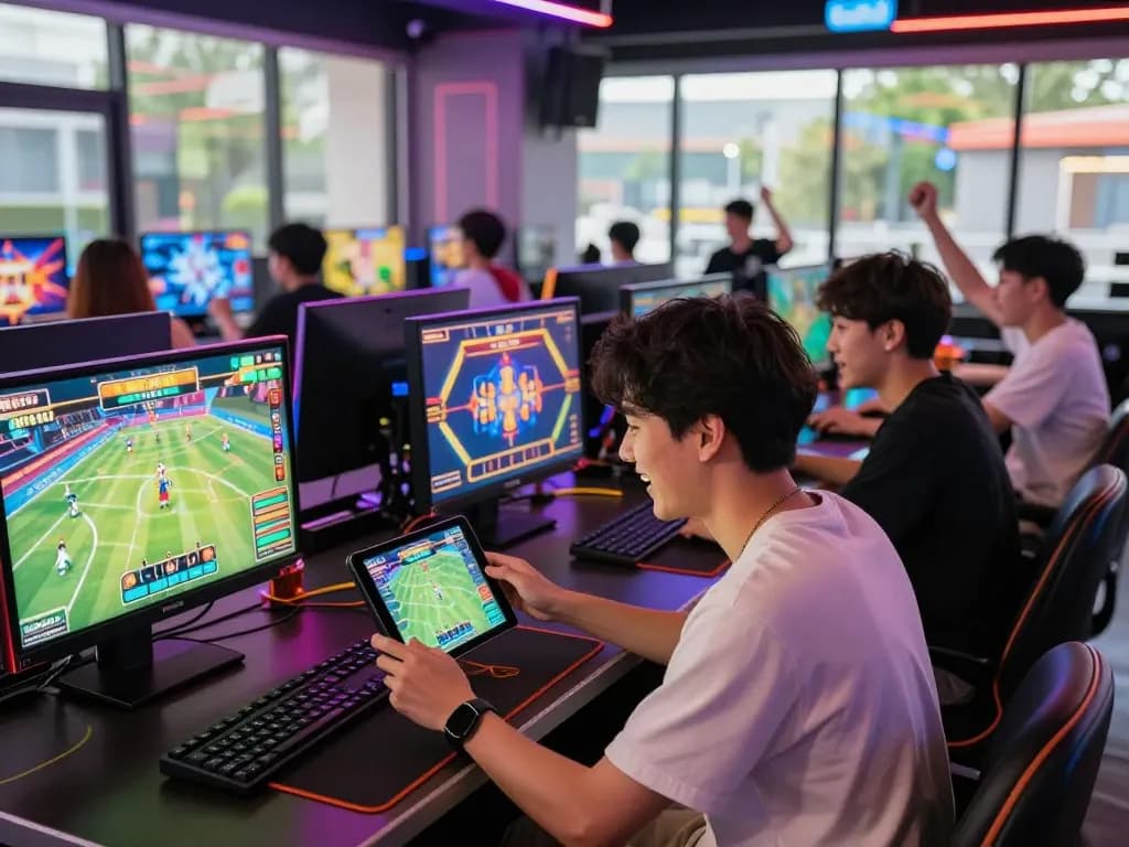 Exciting online gaming experience on https://sc88e.com/ with players enjoying various games and vibrant atmosphere.