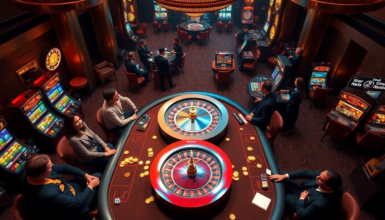 Experience thrilling action at Jun88's vibrant casino with engaging games and luxury decor.