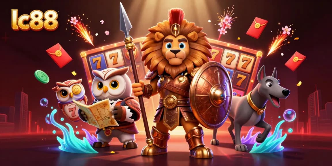 Experience the excitement of lc88 with vibrant 3D casino characters and spinning slots.