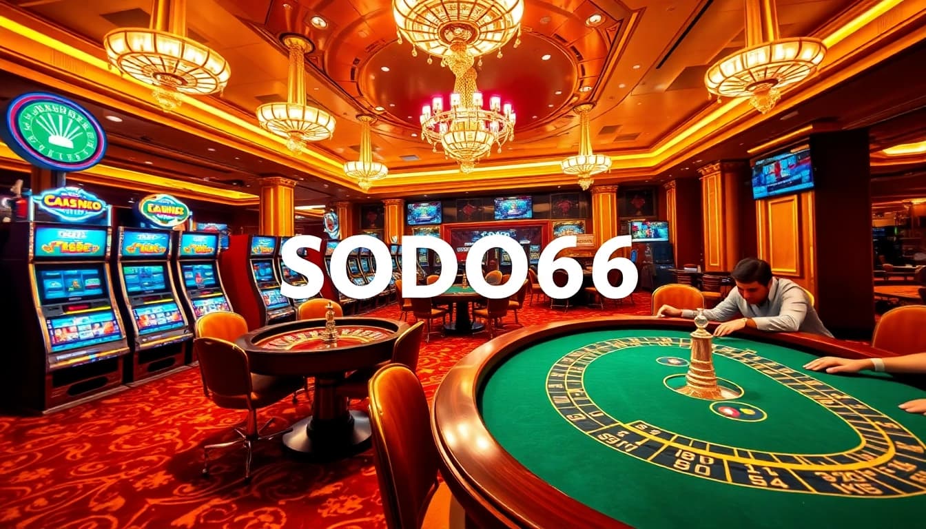 SODO66 casino gaming table filled with excitement and vibrant colors.