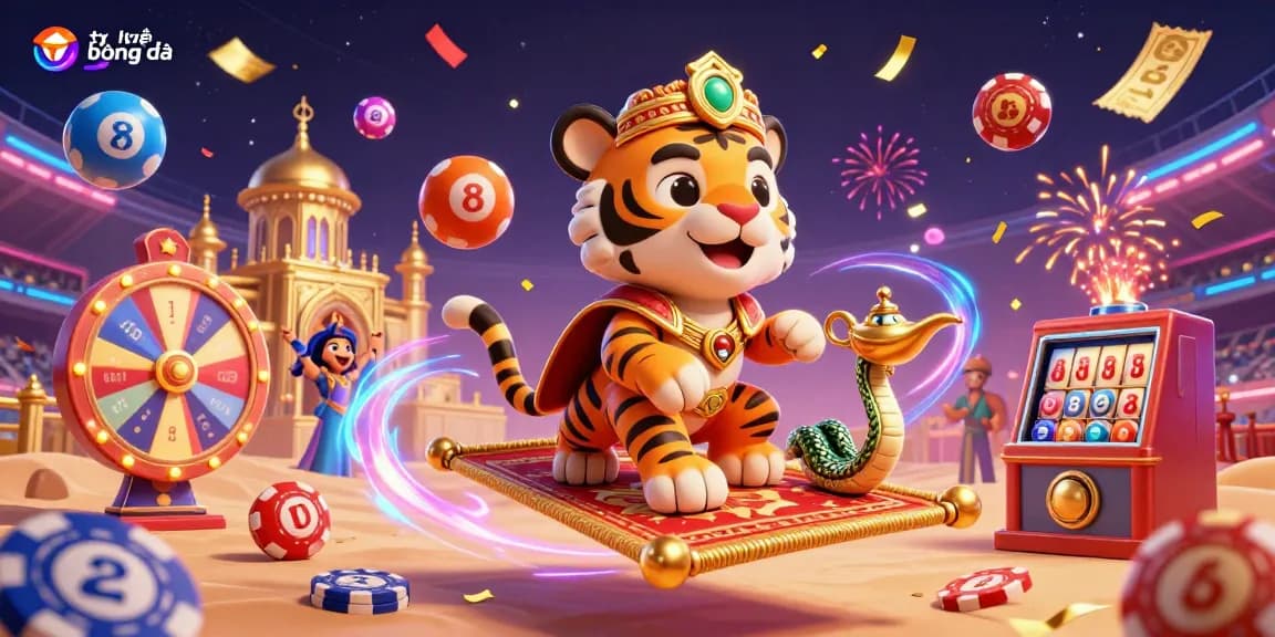 Engage with tỷ lệ bóng đá in a vibrant scene filled with bouncing lottery balls and sports betting elements.