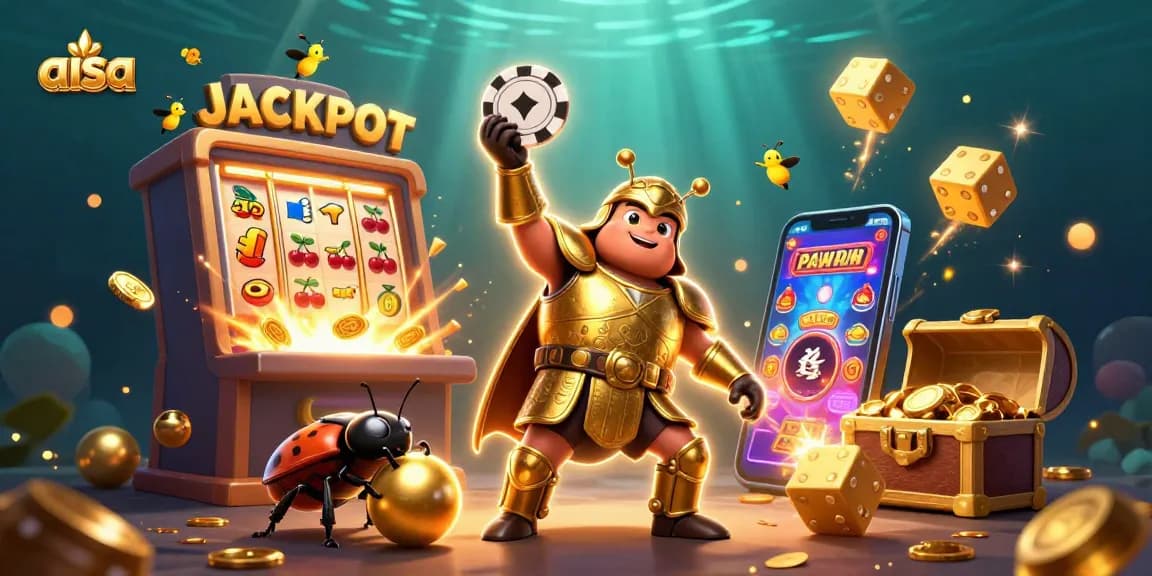 Celebrate aisa's jackpot victory with a winning poker chip scene bursting with casino excitement
