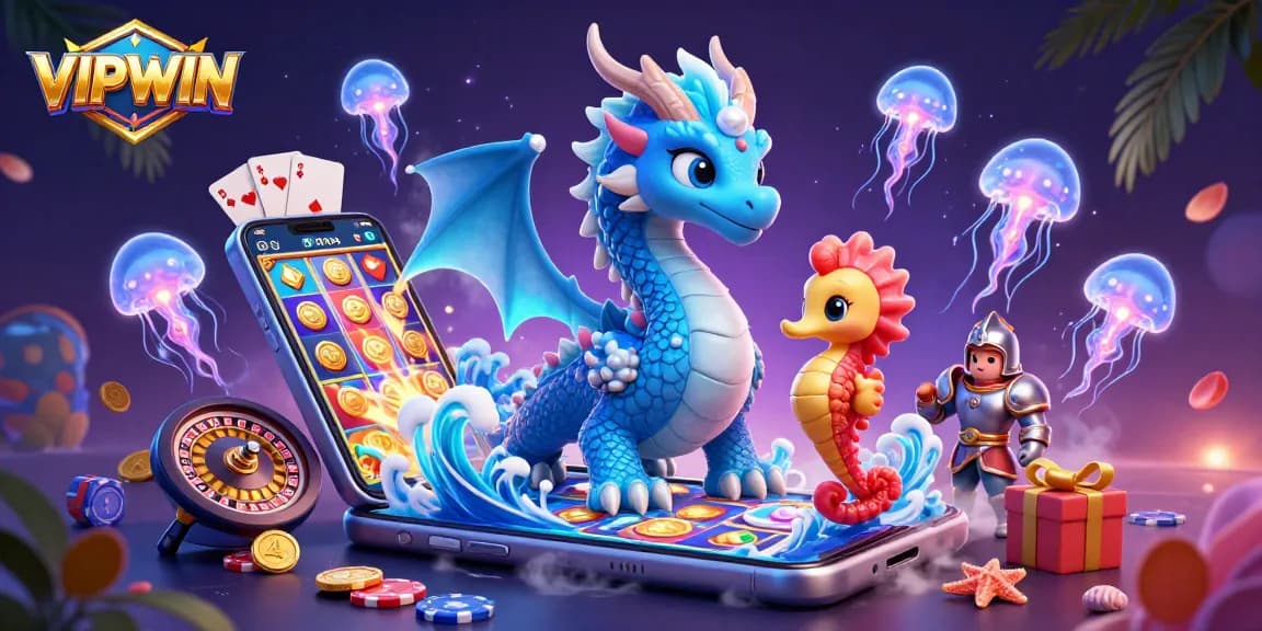 Experience thrilling gameplay at VIPWIN with a vibrant underwater casino adventure featuring mystical creatures and dynamic gaming elements.