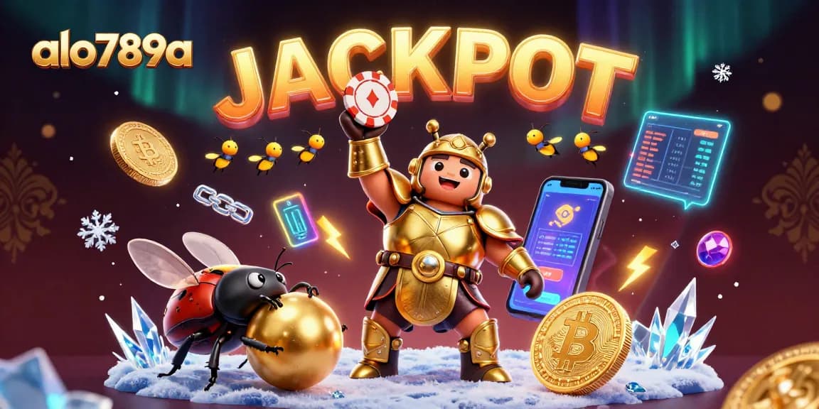 Join alo789a to experience the thrill as our gladiator beetle lifts the jackpot poker chip high!