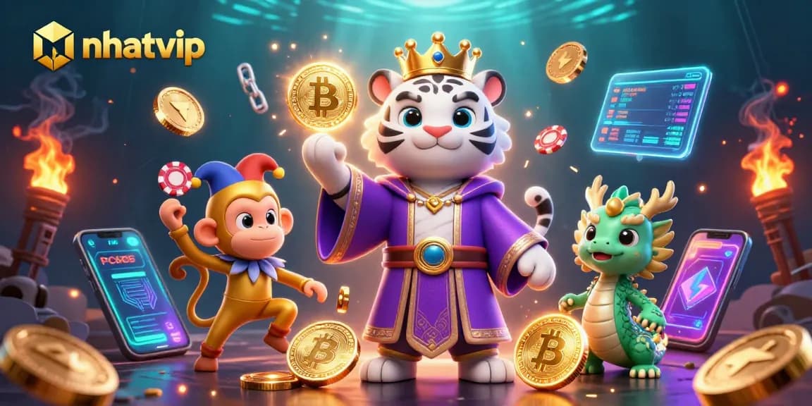 Engage with exciting games at Nhatvip, the leading online casino platform, showcasing its vibrant atmosphere.