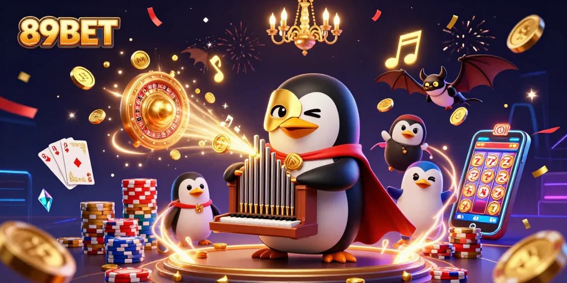 Experience winning thrills at 89BET with dynamic golden coins and engaging casino elements.