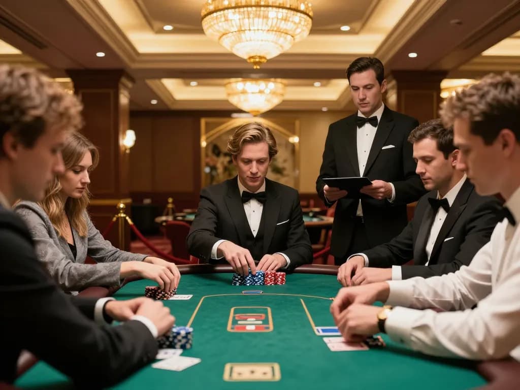 Players placing bets at a high-stakes poker table showcasing KJC gaming excitement.