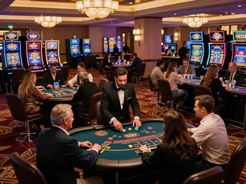 Players enjoying poker and roulette at EE88 casino, showcasing strategic gameplay and vibrant atmosphere.