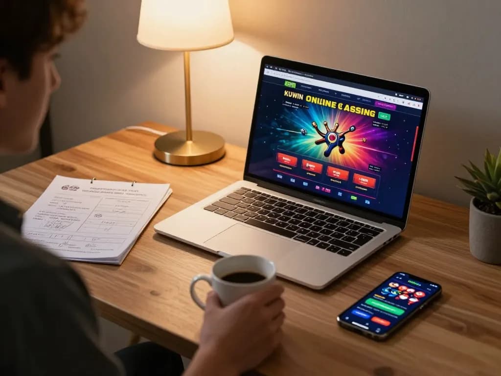 Engaging in a dynamic online casino session on KUWIN with vibrant gameplay and strategy notes.