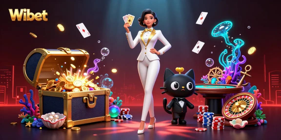 Join the Wibet casino action with vibrant characters and dynamic game elements.