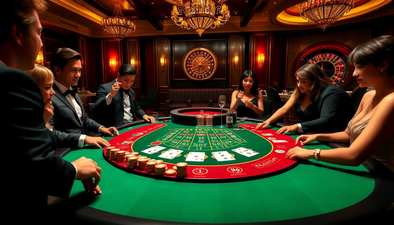 Experience thrilling blackjack action at https://bj88h.org/ with players engaged in high-stakes games.
