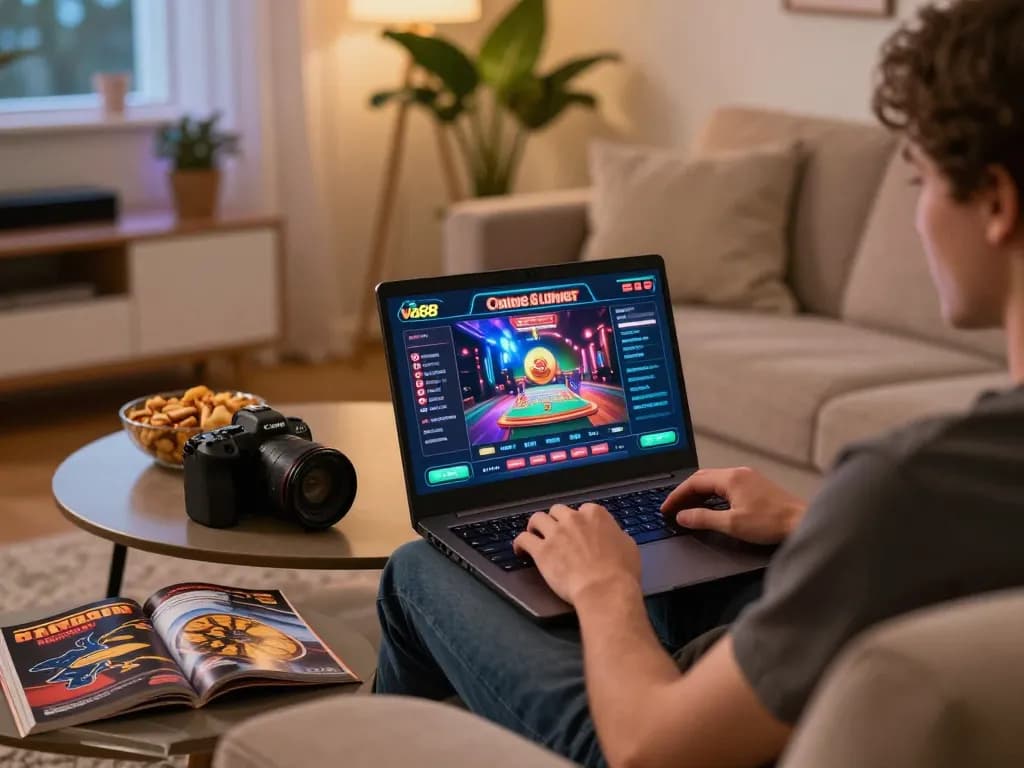 va88 players enjoy online casino strategy in a cozy home setting