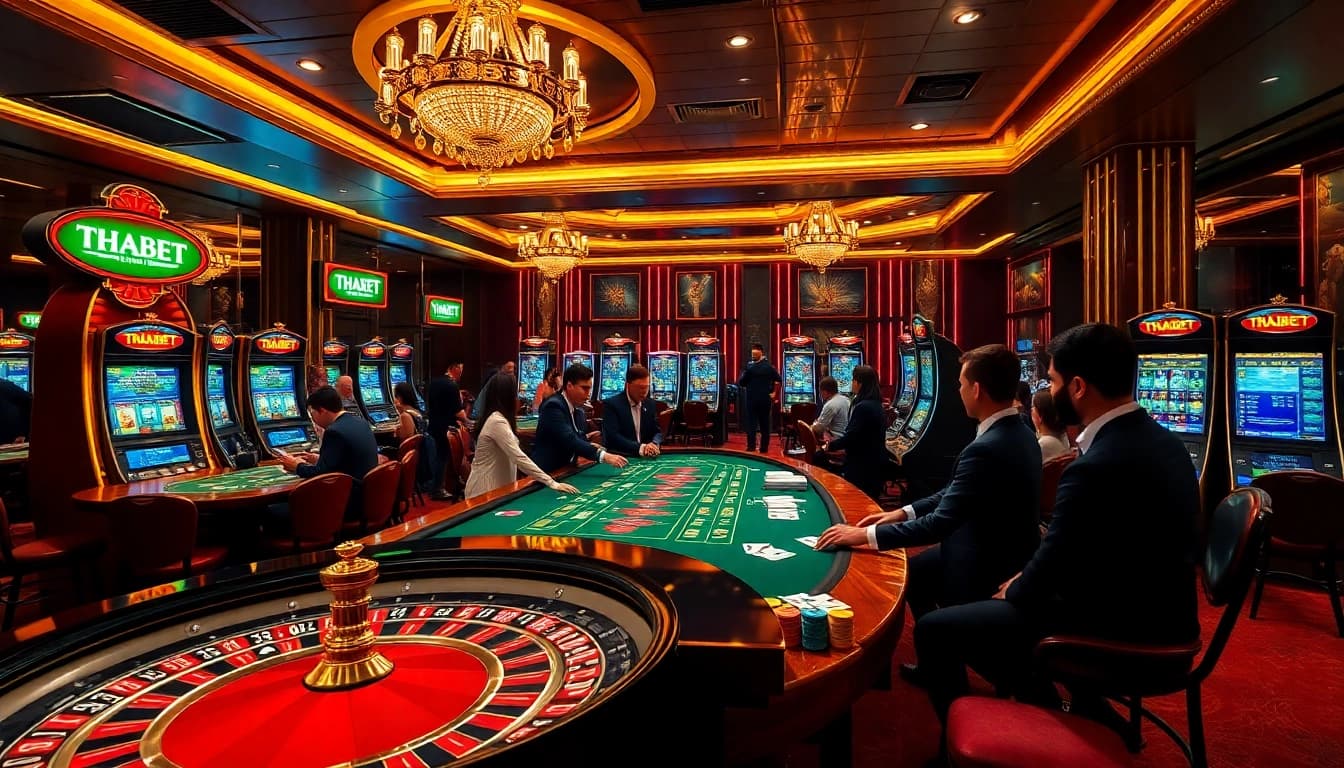 Players enjoying luxury gaming at THABET casino, ensuring thabet không bị chặn access to exciting bets and wins.