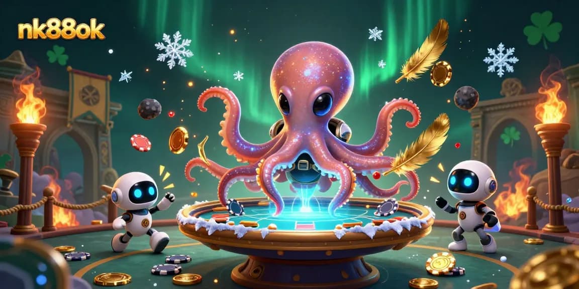 Engage in thrilling gameplay at nk88ok with the 3D alien poker scene featuring exciting action and vibrant visuals.