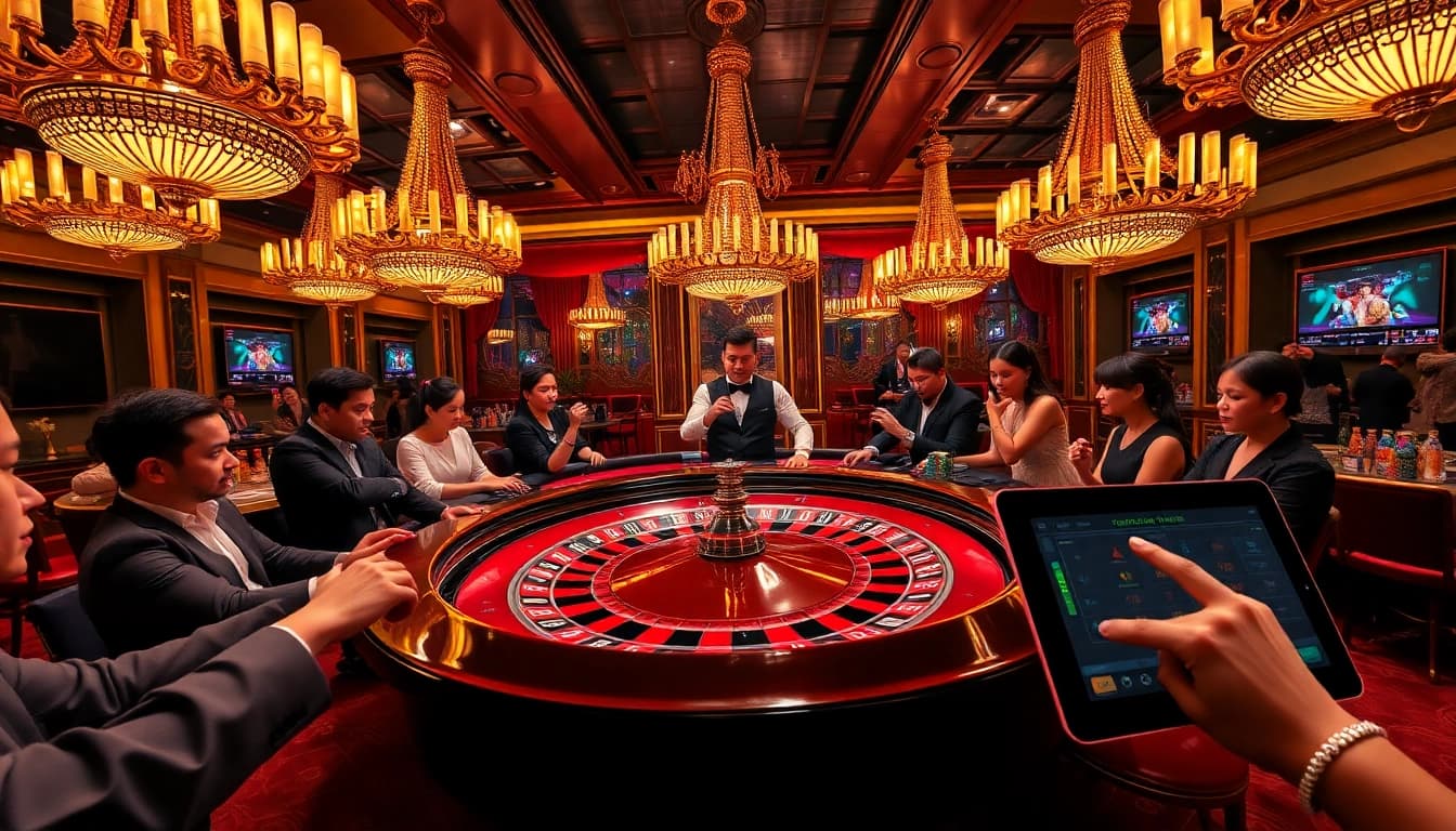 Experience thrilling moments with TG88 at a luxurious casino setting.