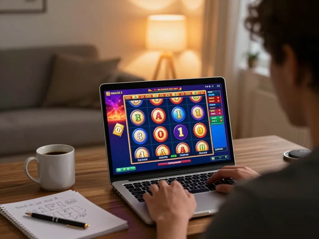 Engaging in exciting online slot gameplay at home using itwshow platform, highlighting an immersive gambling experience