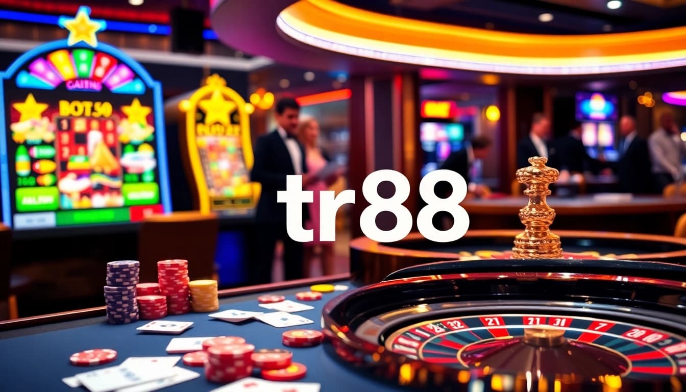 Experience the excitement of tr88 casino gaming with vibrant tables and classic slot machines.