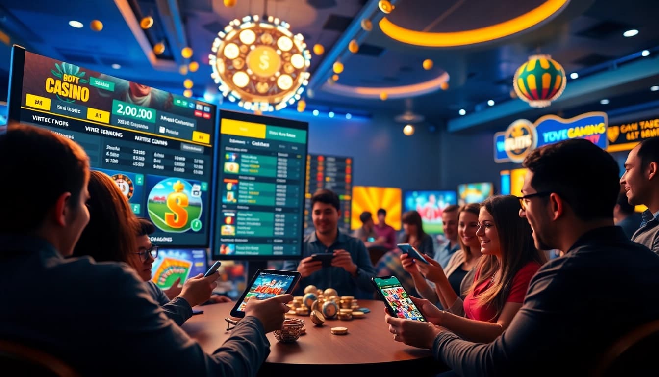 Engaging online gambling scene showcasing Link NEW88's user-friendly digital interface and lively atmosphere.