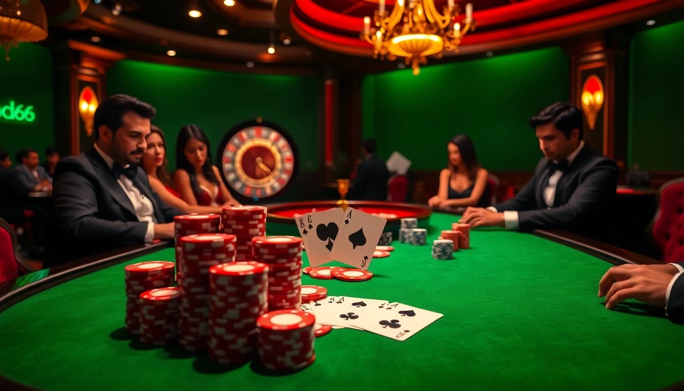 Experience the thrill of SODO66 with an elite poker game featuring luxurious tables and vibrant players.