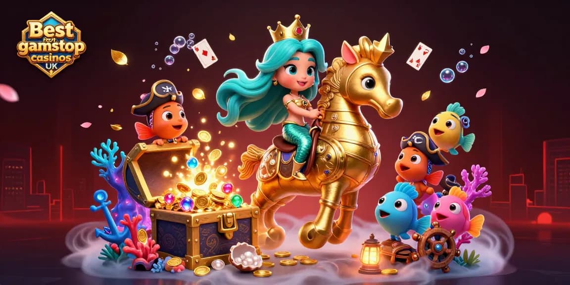 Engage with the Best non gamstop casinos UK through vibrant underwater adventure imagery.