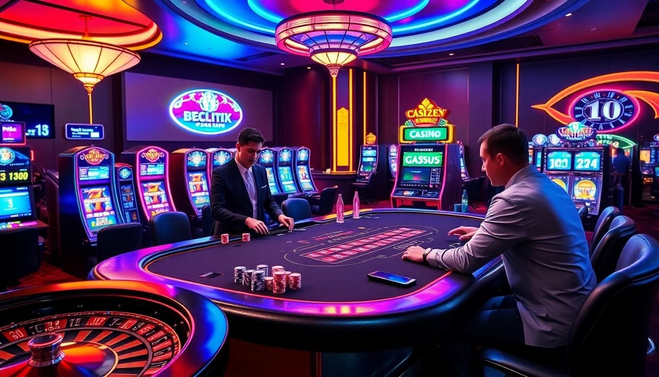 Experience the excitement of gambling at OK8386 casino with a luxurious scene of blackjack, poker chips, and roulette.