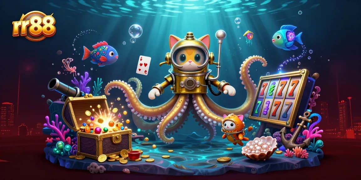 Play slots and win at rr 88 in an ocean of gold coins and treasures.