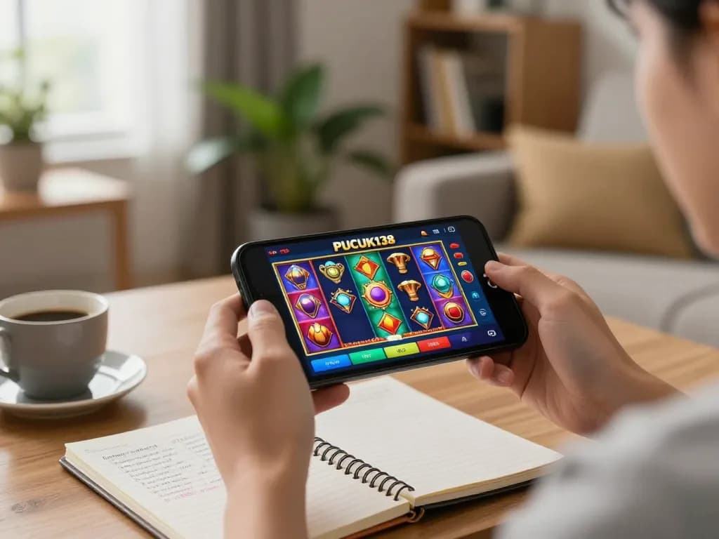 Play slots on PUCUK138 mobile app while enjoying a cozy home atmosphere.