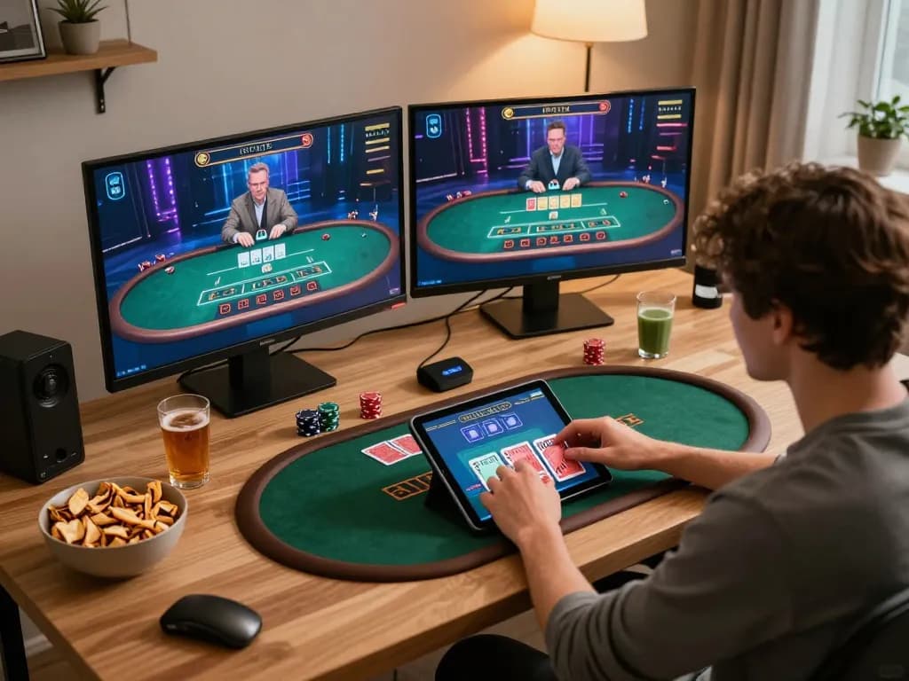 Experience high-stakes gameplay at trang chủ luck8 with live dealer blackjack in a cozy home setup.
