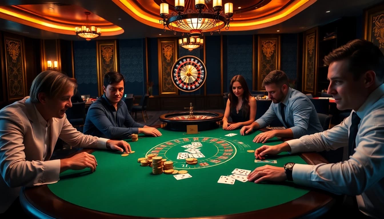 Experience the thrill of bj38 in a luxurious online casino setting.