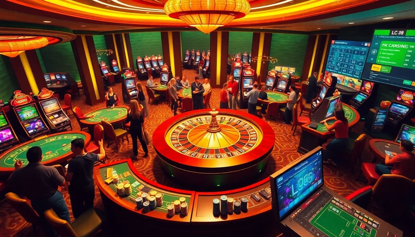 Experience thrilling gameplay at LC 88 with colorful casino games and vibrant betting ambiance.