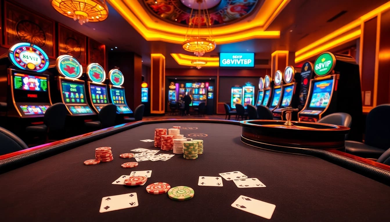 Players enjoying high-stakes games and vibrant slots at 68VIP casino.