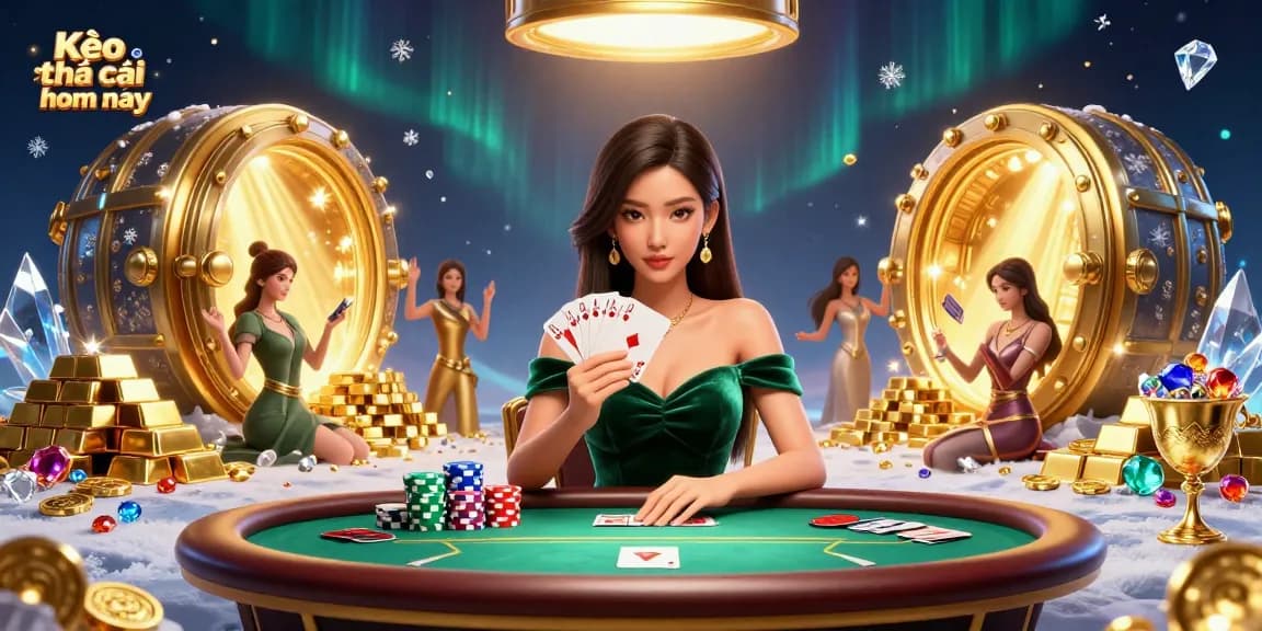 Experience Kèo nhà cái hôm nay with a stunning poker scene filled with treasures and strategic gameplay.