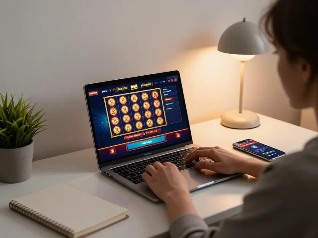 Engaging in online casino gaming at nhà cái jun88 with vibrant interface and strategic planning.