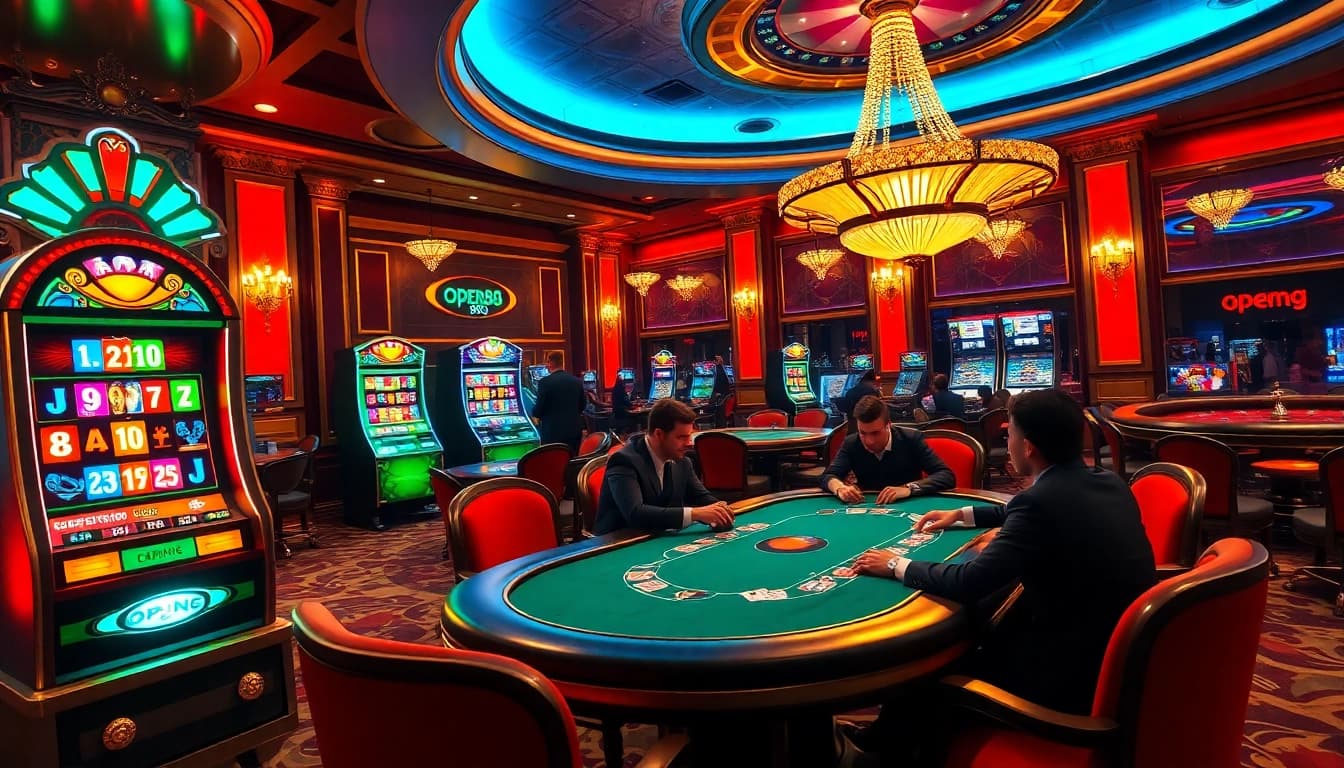 Experience the thrill of betting at open88.gg with vibrant casino tables and engaging players.