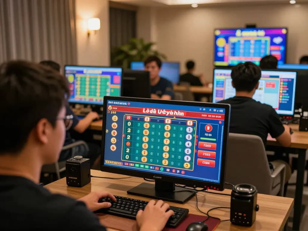 Lô Đề Uy Tín online gambling scene with players engaged in betting strategies in a cozy setting.