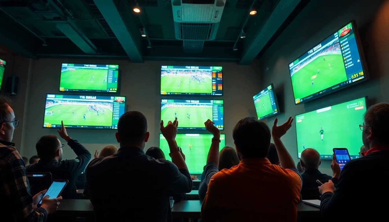 Engaging atmosphere of tylelekeo88 tv showcasing live soccer betting excitement.