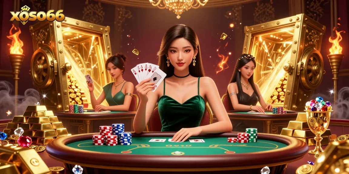 xoso66 players experience intense strategy at an upscale poker table with dazzling rewards.