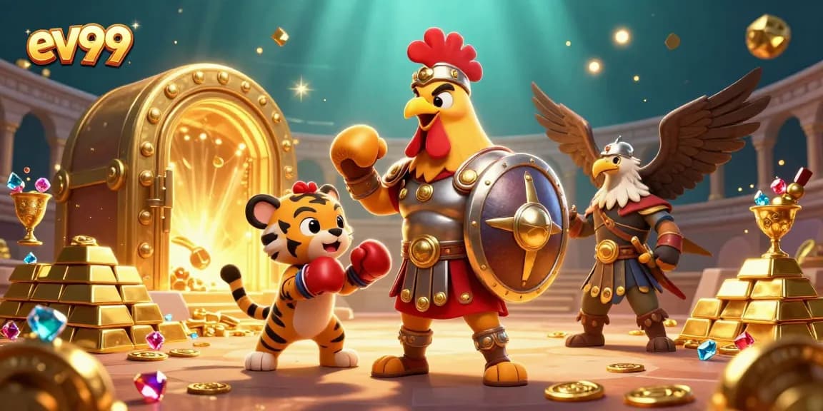 Experience thrilling gameplay with ev99 at the vibrant 3D casino, filled with treasure and excitement.