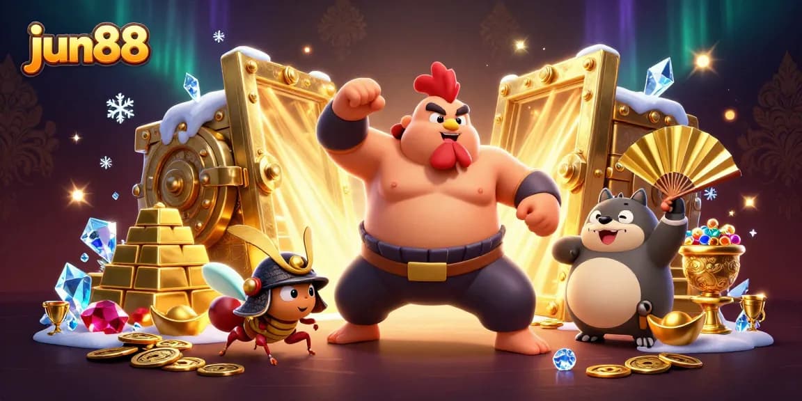 Engage with jun88's thrilling casino world featuring captivating characters and sparkling treasures.
