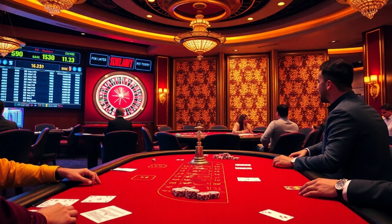 SODO casino presents an exciting poker scene with engaged players and vibrant game elements.