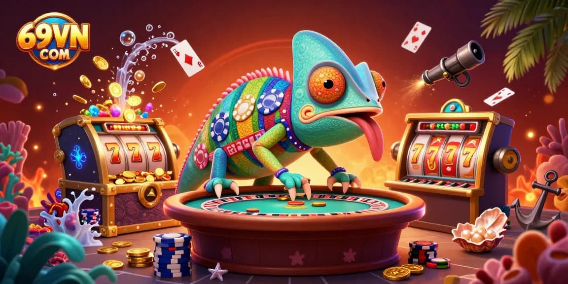 Engage in exciting gameplay at 69VN COM, where vibrant casino scenes come alive with thrilling slot games.