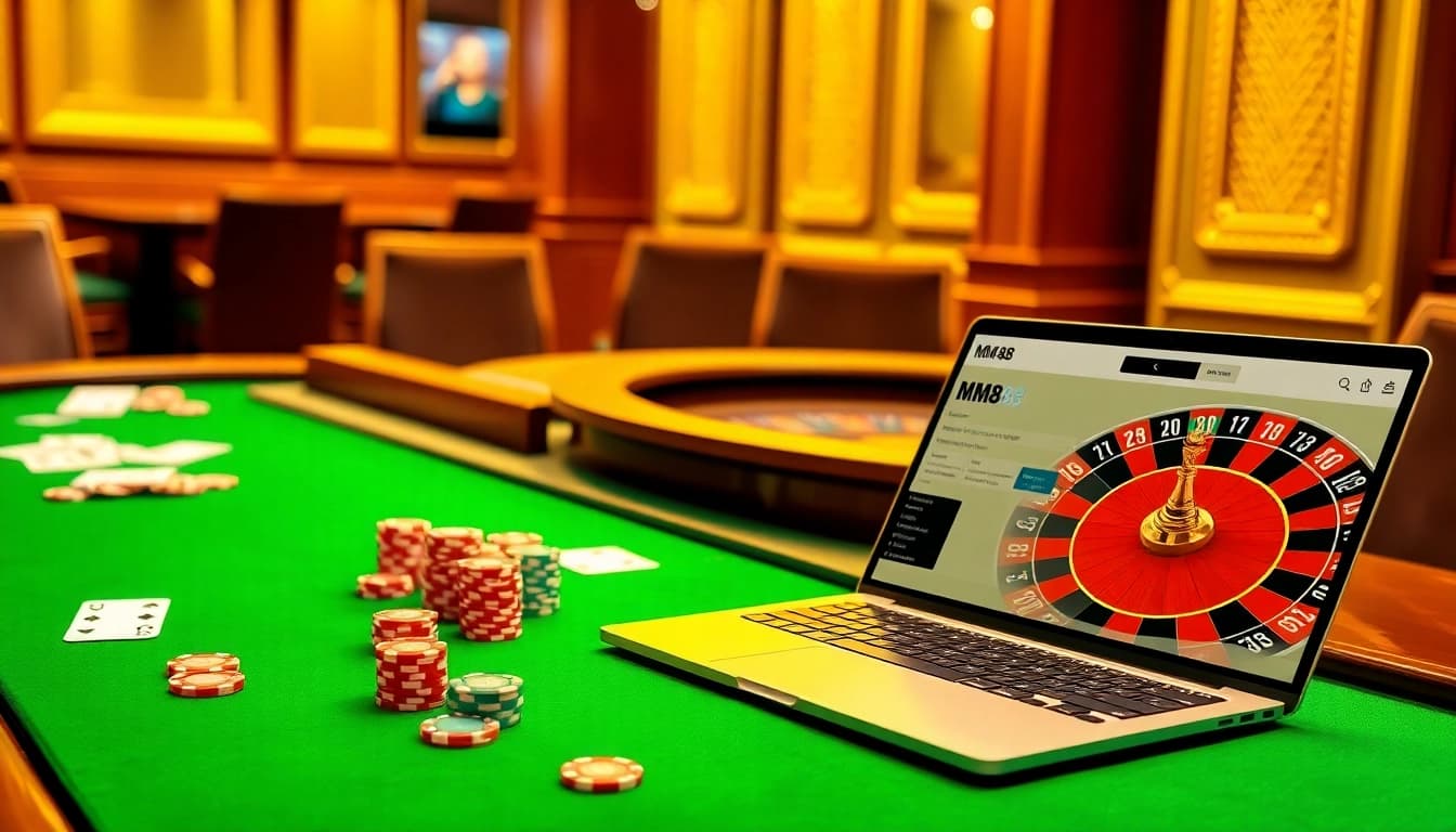 Experience the thrill of MM 88 online gambling with vibrant casino visuals and exciting gameplay.