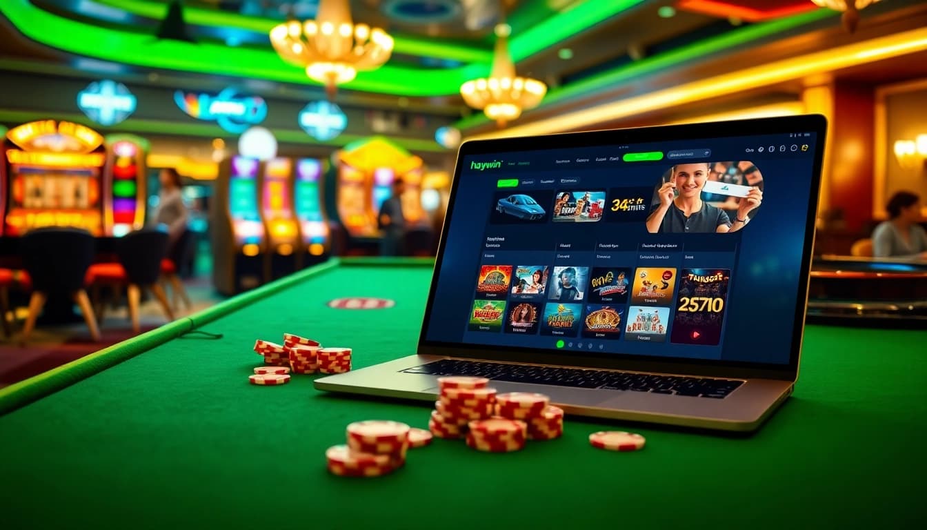 Experience the excitement of winning at Haywin with vibrant casino visuals and engaging gameplay.
