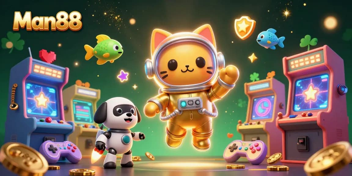 Experience thrilling gameplay with Man88's vibrant casino adventure featuring 3D characters and engaging elements.