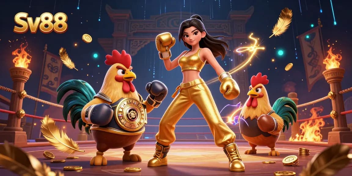 Engage with Sv88's thrilling atmosphere, featuring a championship rooster and dynamic characters in action.