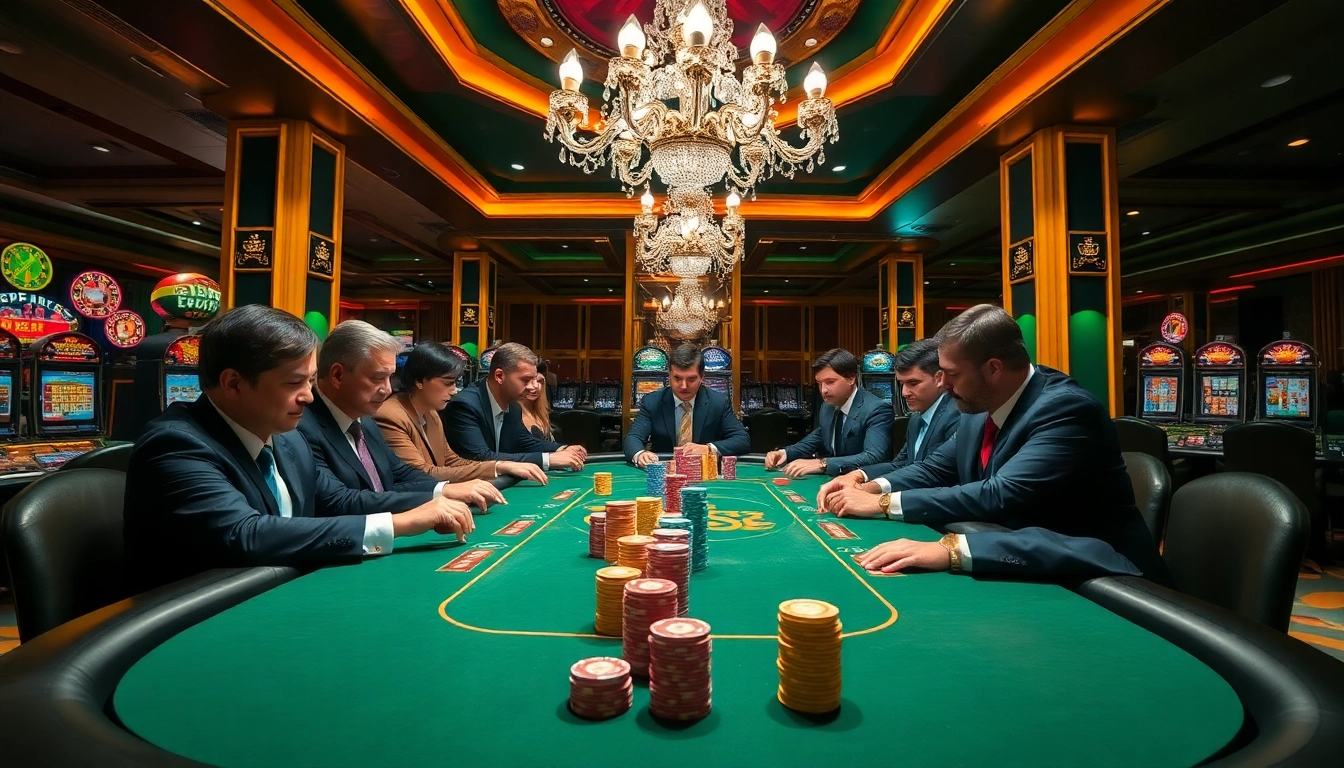 Engage in thrilling poker action at https://mubet.me/ with vibrant chips and a luxurious casino ambiance.