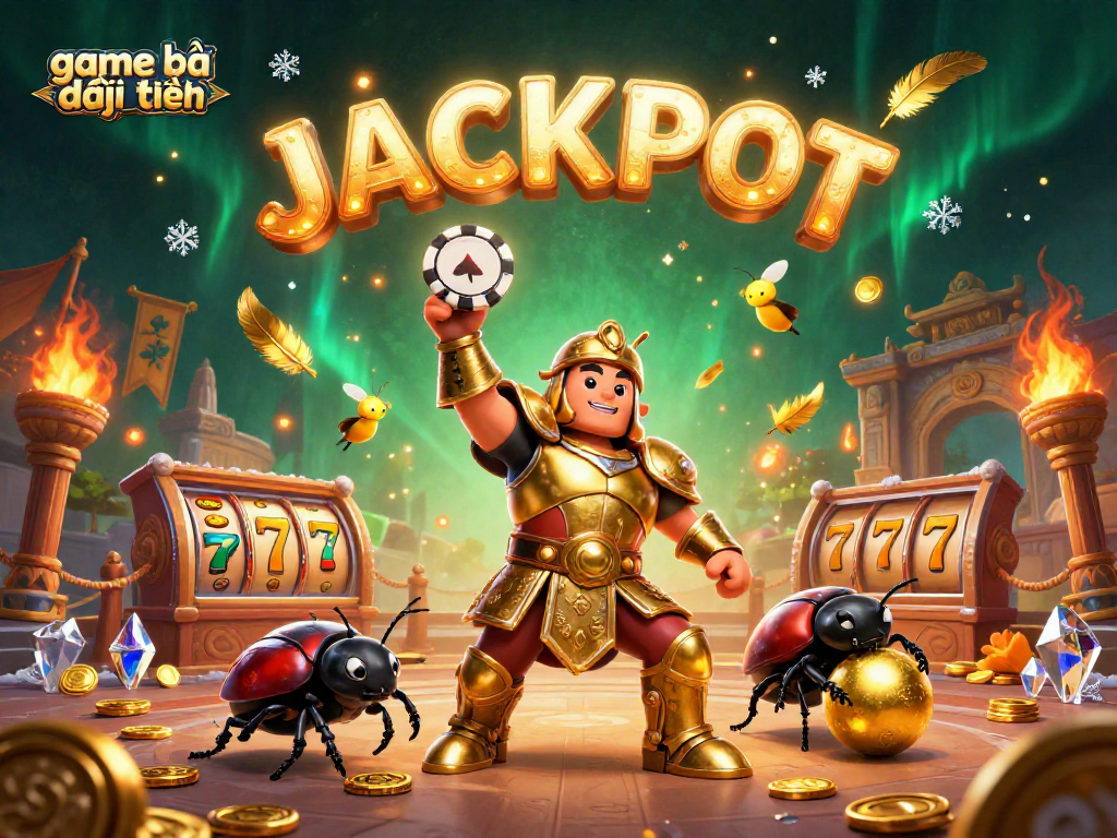 Engage with game bài đổi thưởng in this dynamic illustration showcasing victory and casino elements.