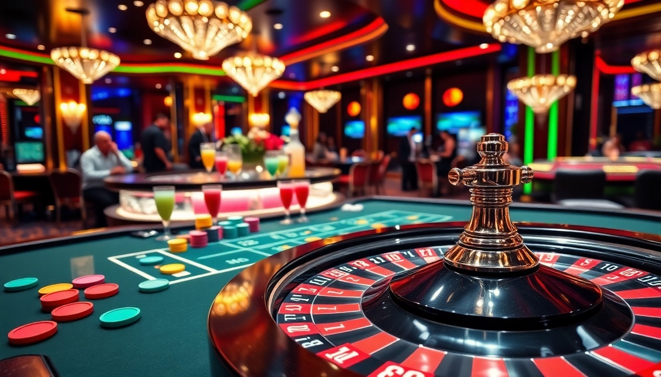 Experience the excitement of casino gaming at https://rr88.gratis/ with a vibrant roulette setup.