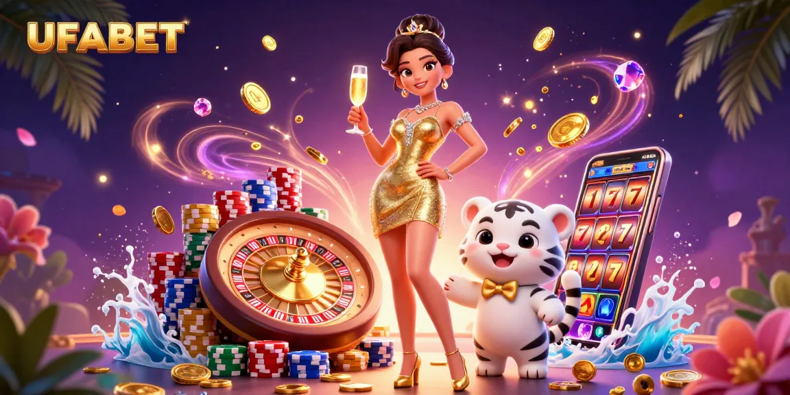 Experience immersive UFABET gaming with lavish visuals and vibrant casino elements.