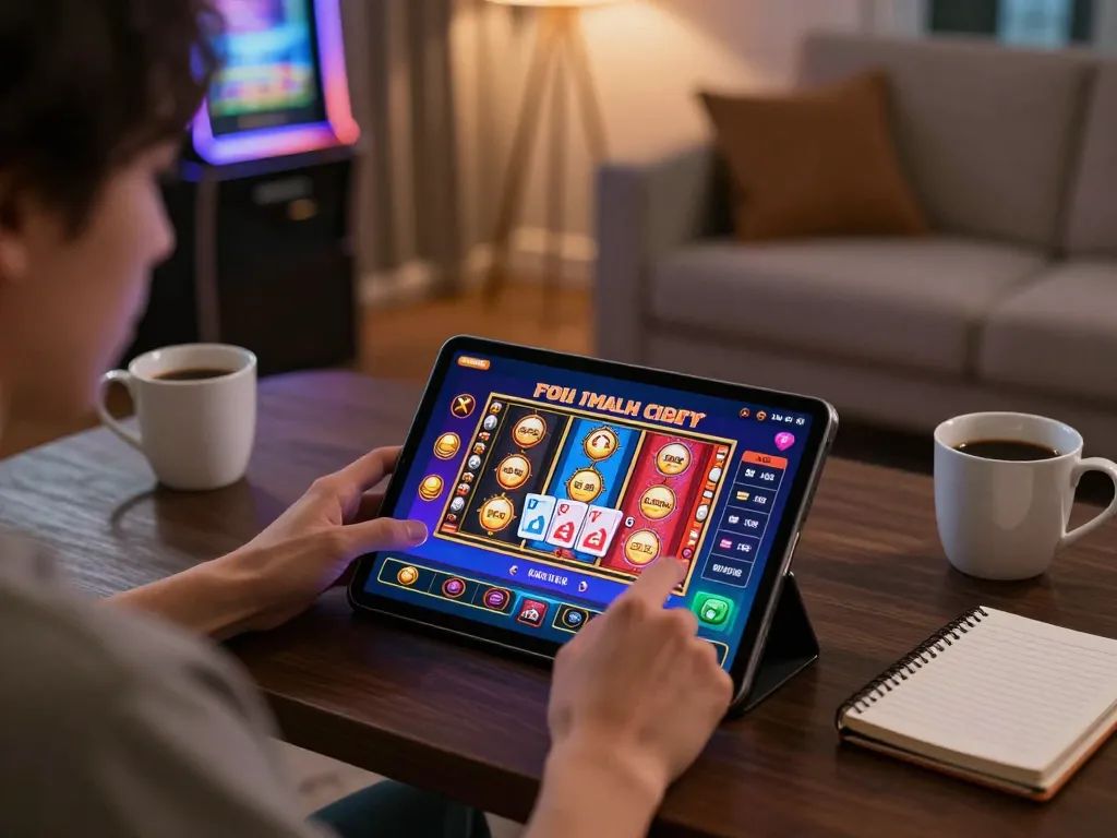 Engaging gameplay on tablet showcasing onbet 88 casino app, emphasizing immersive experience in online gambling